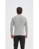 YE-6802-09 Pull col rond coton piqué - Gris