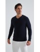YE-6745-209 Pull bleu marine col V