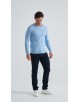 YE-6746-202 Pull col rond - Bleu ciel