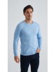 YE-6746-202 Pull col rond - Bleu ciel