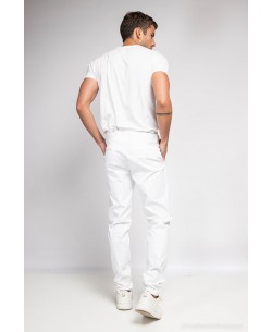 YE-808-12 Fitted stretch slim chino pant white (T38 to T50)