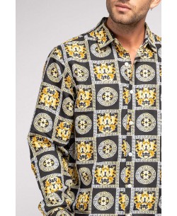 SOFT701-17-"SOFT TOUCH" shirt BORA BORA prints comfort fit