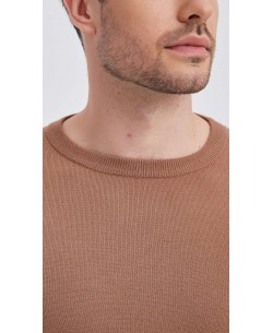YE-6746-138 Pull col rond - Camel