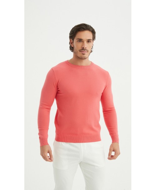 YE-6746-205 Pull col rond - Pastèque