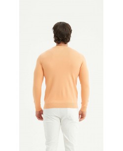YE-6746-217 Pull col rond - Orange