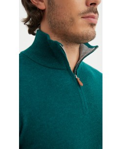 YE-6738-164 Pull col camionneur - Vert sapin