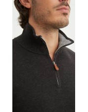 YE-6738-173 Pull col camionneur - Noir vintage