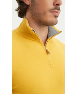 YE-6738-175 Pull col camionneur - Ocre