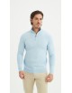 YE-6738-176 Pull col camionneur - Bleu doux