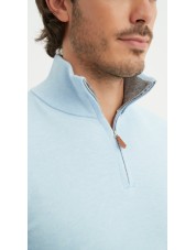 YE-6738-176 Pull col camionneur - Bleu doux