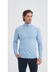YE-6738-202 Pull col camionneur - Bleu chiné