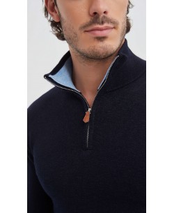 YE-6738-203 Pull col camionneur - Marine vintage
