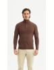 YE-6738-204 Pull col camionneur - Marron vintage
