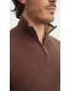 YE-6738-204 Pull col camionneur - Marron vintage