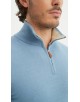 YE-6738-206 Pull col camionneur - Bleu jeans