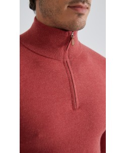 YE-6738-207 Pull col camionneur - Terracotta