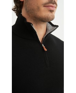 YE-6738-210 Pull col camionneur - Noir