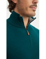 YE-6738-211 Pull col camionneur - Vert amazonie