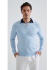 YE-6738-212 Pull col camionneur - Bleu azur