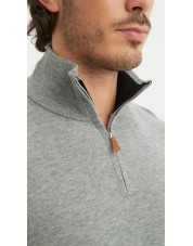 YE-6738-214 Pull col camionneur - Gris argent