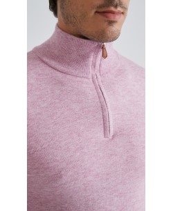 YE-6738-215 Pull col camionneur - Rose carbone