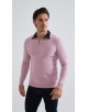 YE-6738-215 Pull col camionneur - Rose carbone
