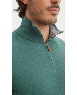 YE-6738-216 Pull col camionneur - Vert menthe
