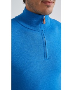 YE-6738-218 Pull col camionneur - Bleu de France