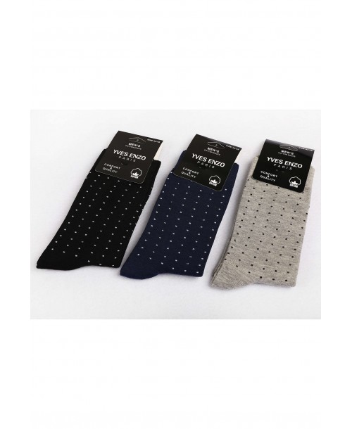 SOCKS-A2 Chaussettes à pois en coton