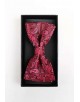 BT-0588 Coffret noeud papillon & pochette à motifs en rose