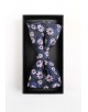 BT-0616 Coffret noeud papillon & pochette à fleurs en bleu