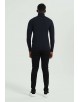 YE-6738-104 High zip neck navy blue vintage jumper