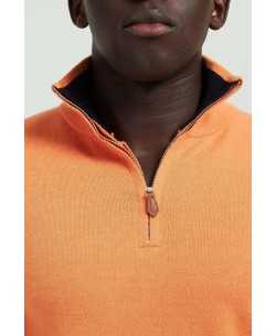 YE-6738-112 High zip neck orange jumper