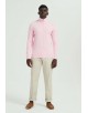 YE-6738-120 High zip neck pink jumper