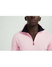 YE-6738-120 High zip neck pink jumper