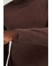YE-6741-107 brown vintage turtle neck jumpers