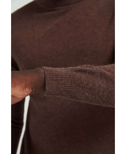 YE-6741-107 brown vintage turtle neck jumpers