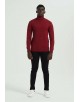 YE-6741-113 Burgundy vintage turtle neck jumpers