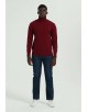YE-6741-114 Pull col roulé bordeaux