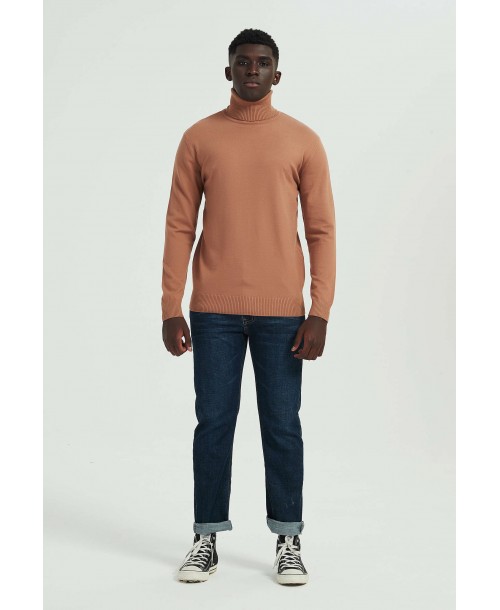YE-6741-115 Camel turtle neck jumpers
