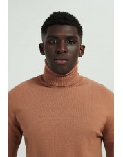 YE-6741-115 Camel turtle neck jumpers