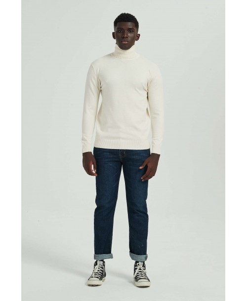 YE-6741-116 Ivory turtle neck jumpers