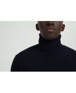 YE-6741-117 Dark blue turtle neck jumpers