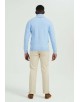 6854-102 Cardigan torsadé bleu chiné