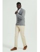 YE-6854-103 Cardigan cable knit grey jumper