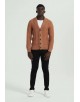 6854-115 Cardigan torsadé camel