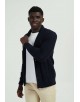 6854-117 Cardigan torsadé marine