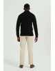 6854-118 Cardigan torsadé noir