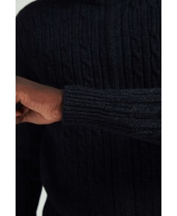 YE-6855-103 Knitted Dark blue vintage jumper