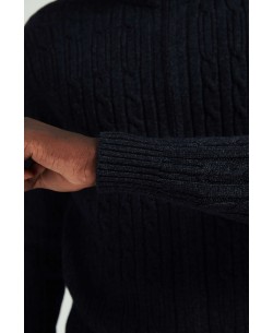 YE-6855-104 Knitted Dark blue vintage jumper